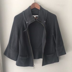 Gray quarter length cardigan